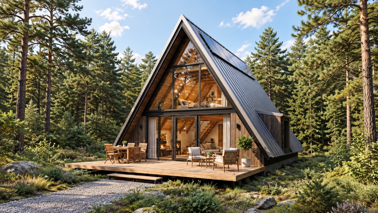 Ahşap A tipi bungalov